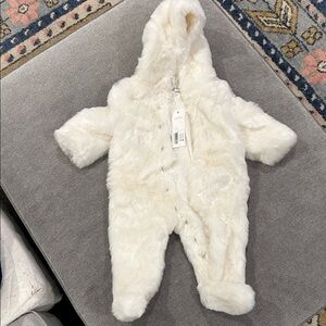 Janie and Jack 0 to 3 months heritage faux fur bunting snowsuit